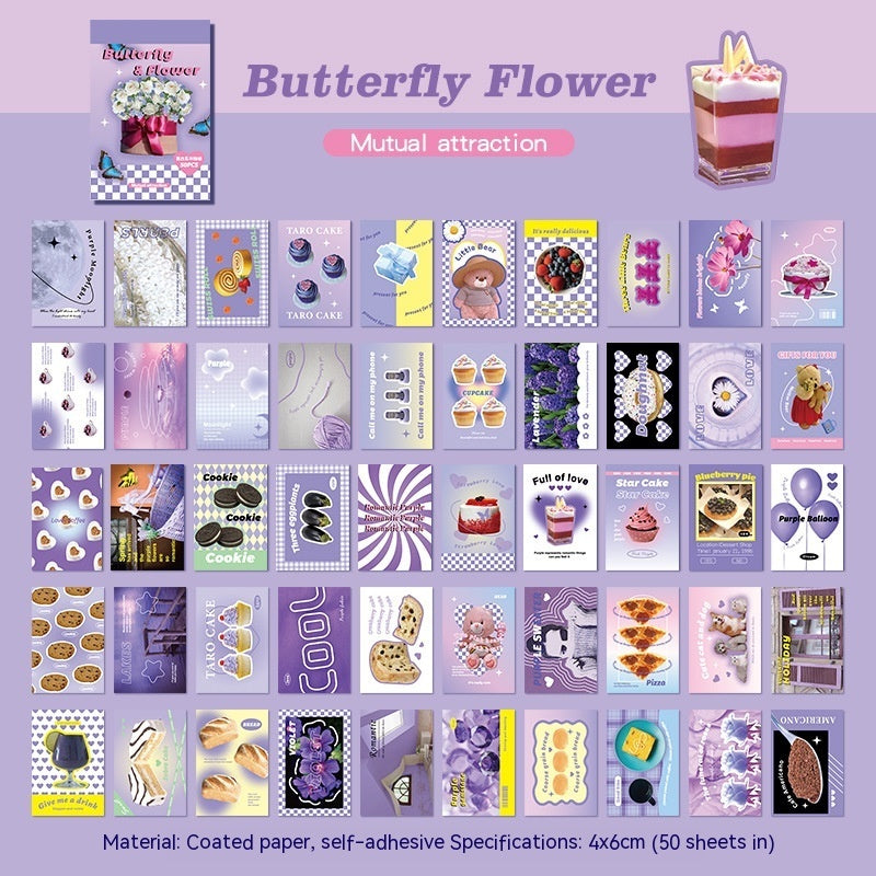 Stickers American Retro Journal Decoration Material Stickers Cartoon Mini Sticker Book