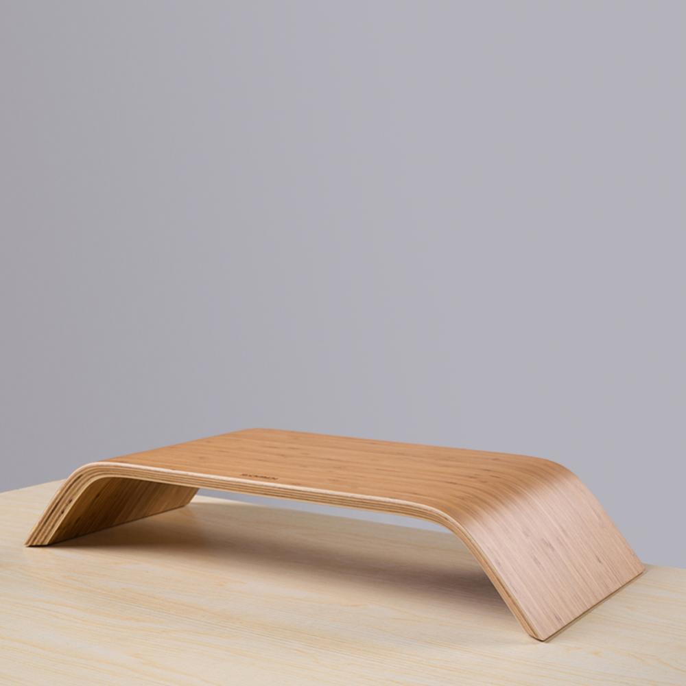 stability bracket laptop stand made of walnut wood