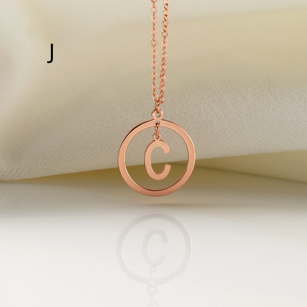 Copper Fashion Versatile Letter Necklace