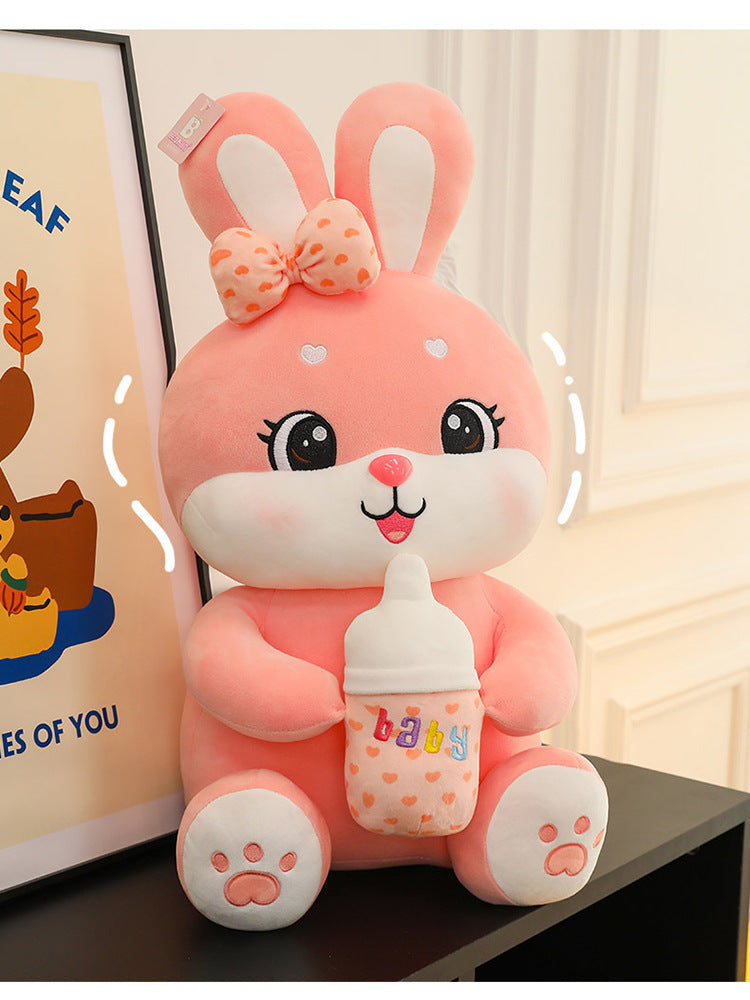 Milk Bottle Rabbit Plush Toy Children's Birthday Gifts