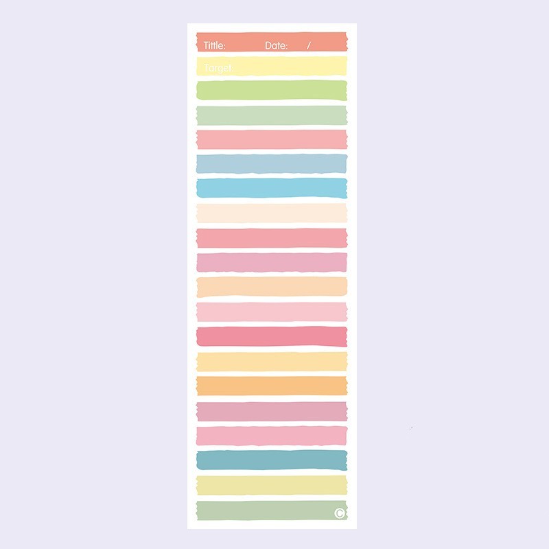 Simple Ins Wind Super Long Clause Color Student Notepad