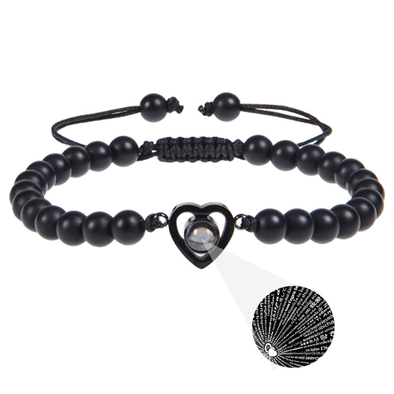 Beaded Woven Bracelet Heart-shaped