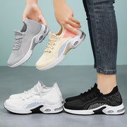 Lace-up Air Kissen Sneakers Frauen fliegen gewebt atmungsaktiv Casual Mesh Schuhe Sommer