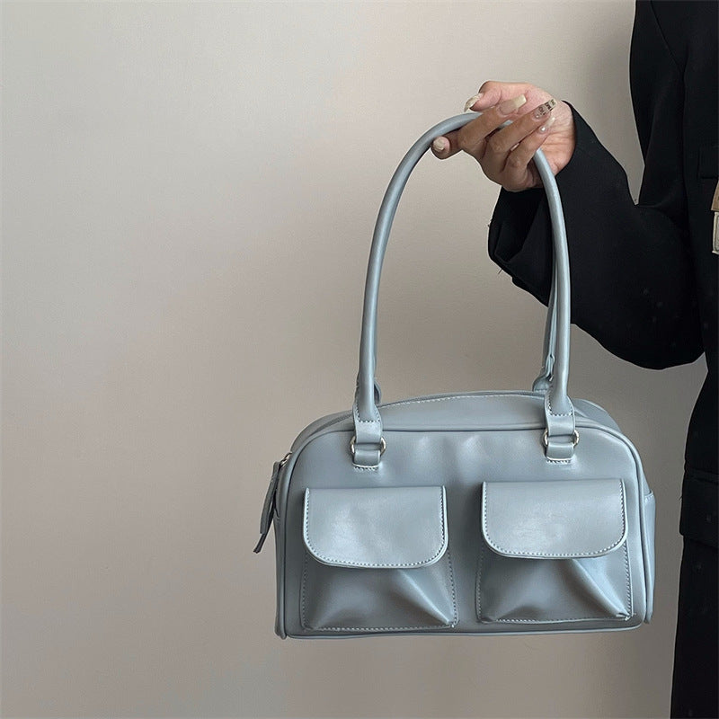 All-match shoulder bag for retro commuters