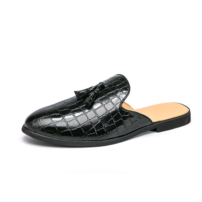 Herrenmode Halbe-Unterstützung Slip-on Quaste Brogue Lederschuhe