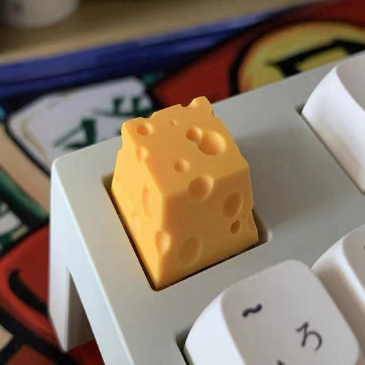 Cute Personality Resin Cheese Key Cap