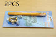 Telescopic drum pen rod fishing gear set