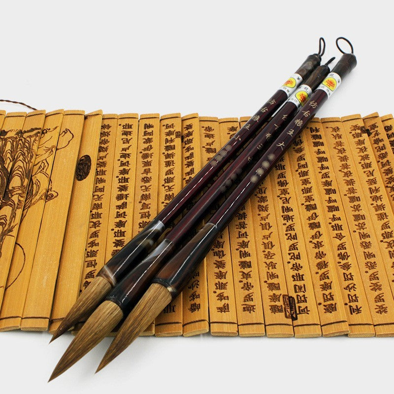 Wolf Hao Large And Small Block Steel Rod Brush Longfeng Painting And Calligraphy Set