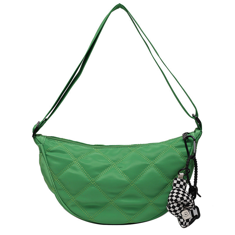 shoulder bag with trendy rhombus motif