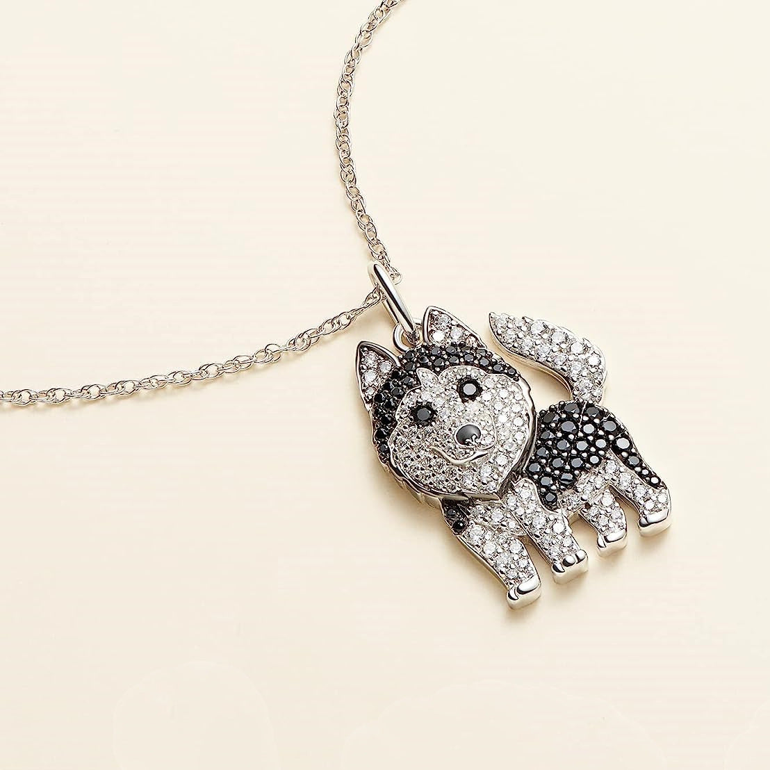 Cute Husky Shape Pendant Necklace