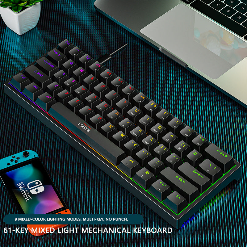 Plastic mechanical keyboard for gaming