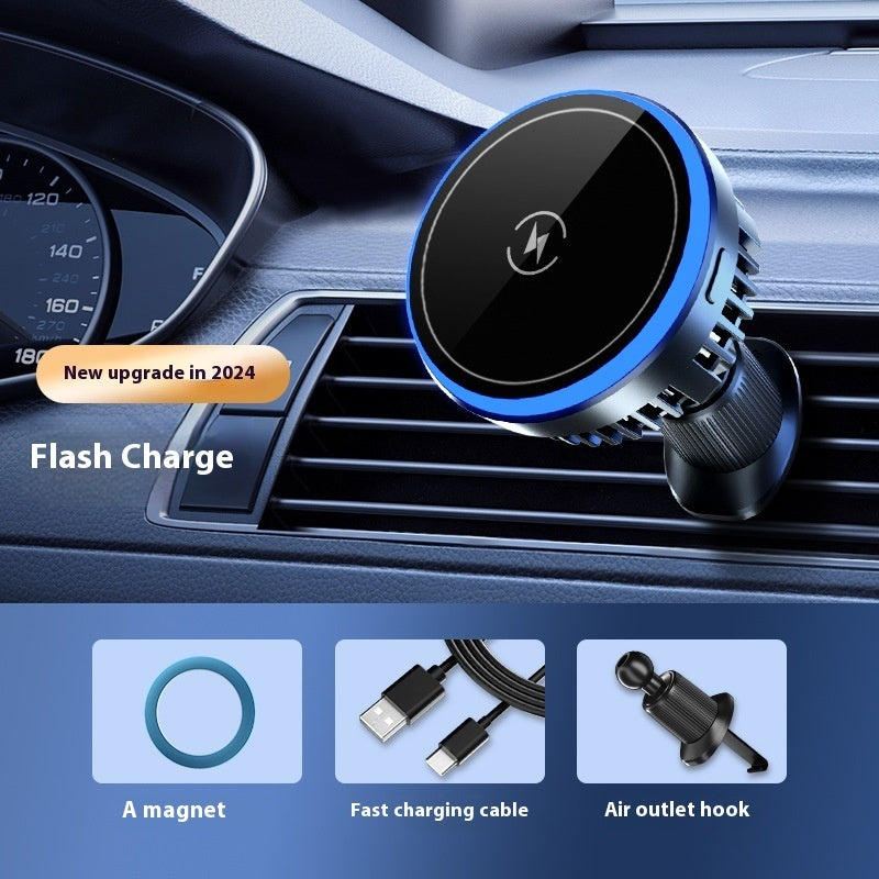 Magnetic Car Wireless Charger Navigation Shelf