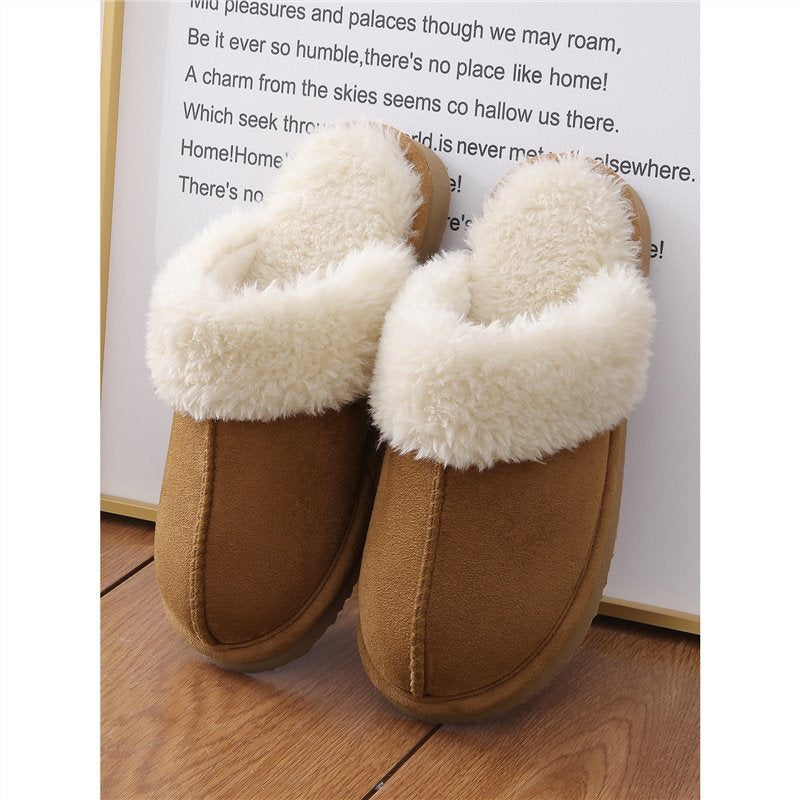 Warm home platform non-slip plush slippers