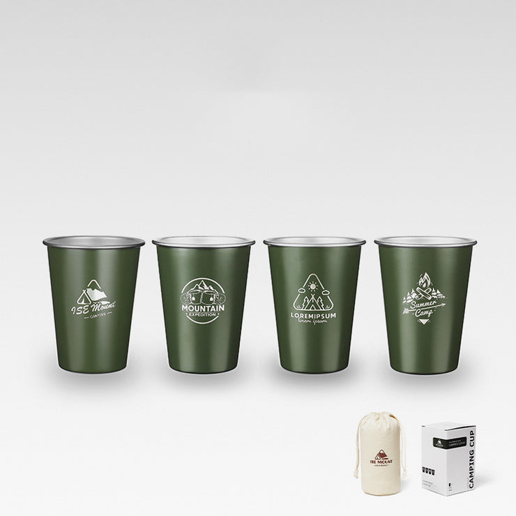 Outdoor 304 Edelstahl Tasse Camping Bierkrüge 350ml