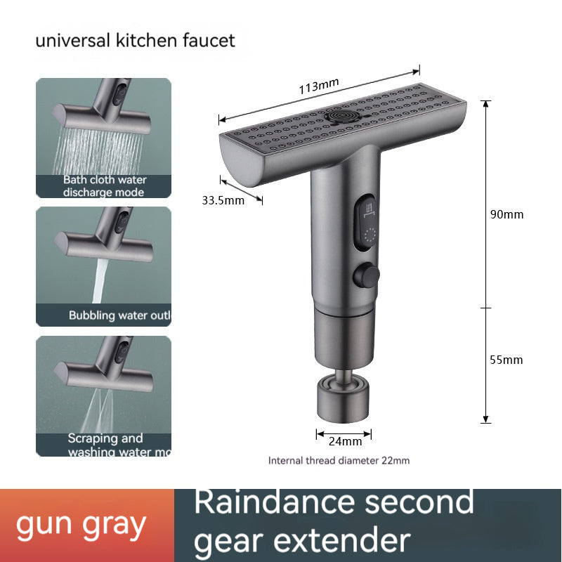 Three-speed faucet universal rotation