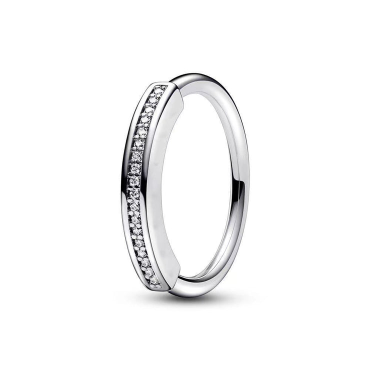 Sterling Silber Ring Stern Mond Voll Diamant Pärchenringe