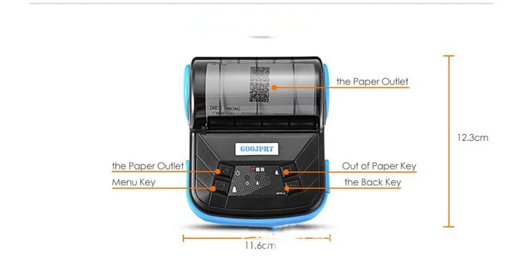 Thermischer Bluetooth 80-mm-Takeaway-Handrechnungsdrucker kabellose