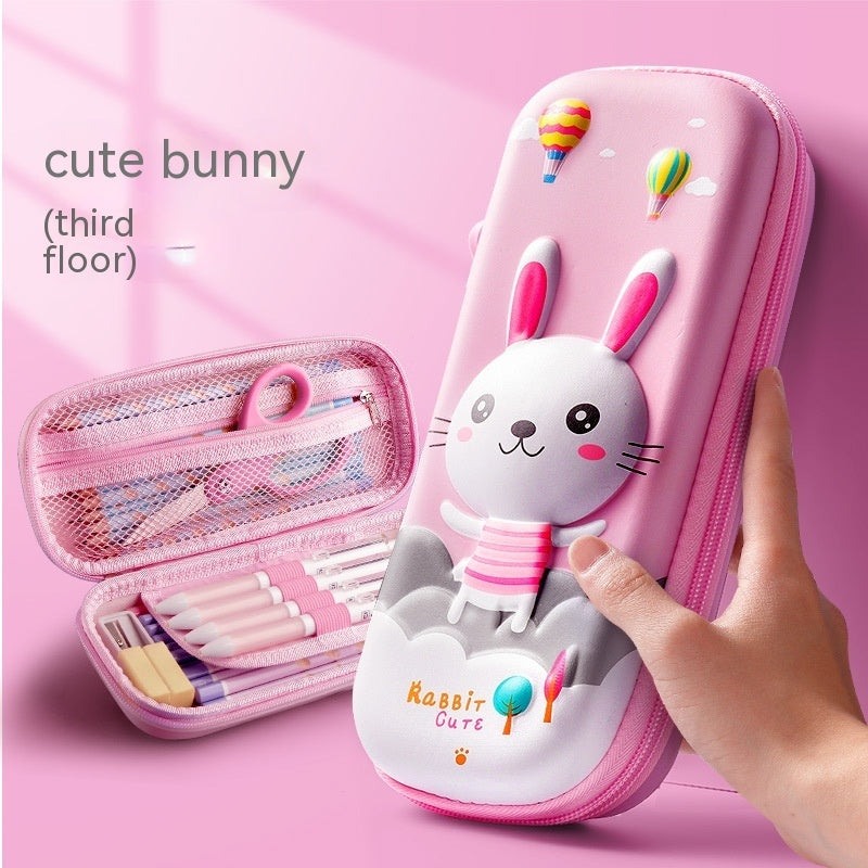 Three-dimensional Pencil Case Primary School Kindergarten Cartoon Large Capacity Pencil Case Pencil Box