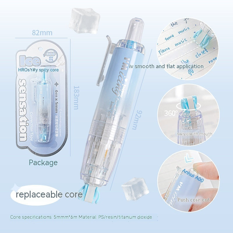 ICE Through Press Correction Tape Students Can Change Core Correction Tape