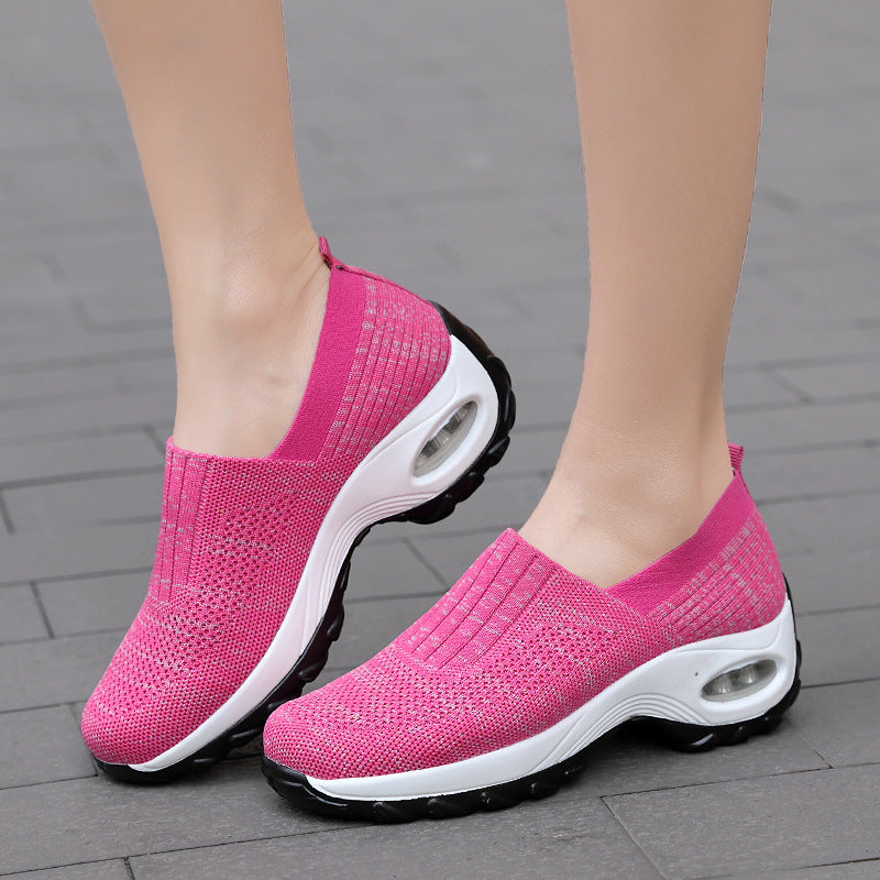 Breathable mesh casual thick bottom increased sneakers