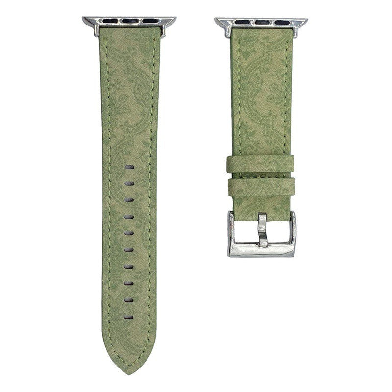 Printed With Green Leather Strap