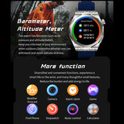 Smart Watch IP69 wasserdicht GPS-Track Outdoor Sports Drei Riemen Edelstahl