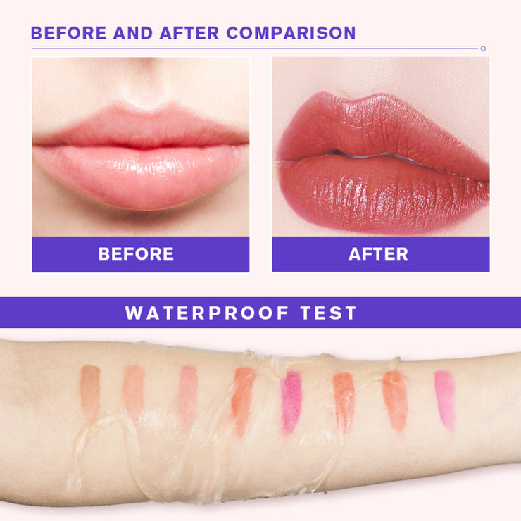 Abwischbarer Lipgloss, lichtechter matter Lippenstift