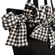 Große Kapazität Dreidimensionale Plaid Big Bow Crossbody-Tasche