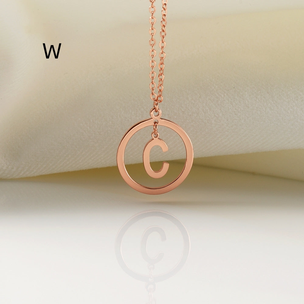 Copper Fashion Versatile Letter Necklace