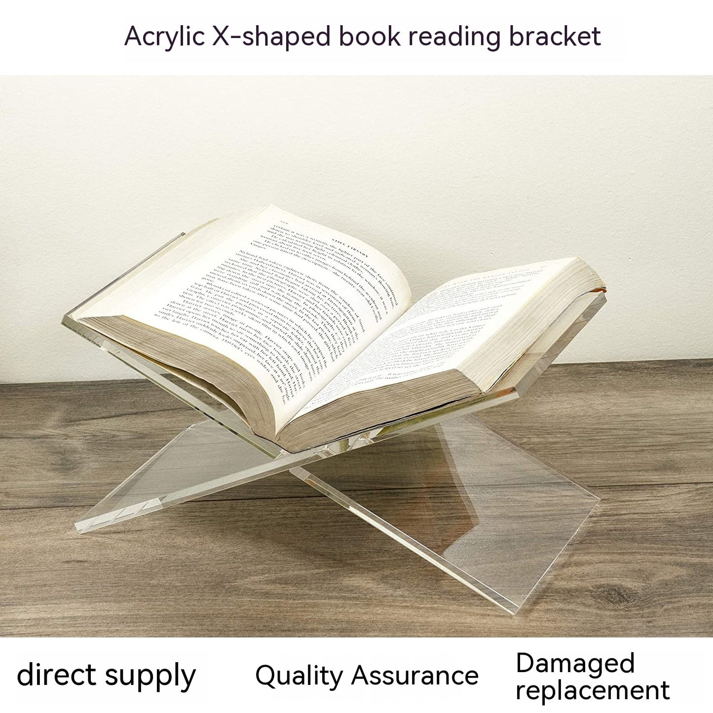 Book Reading Rack Acrylic Creative Desktop Book Album Magazine Display Shelf X Type