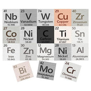 Metallelement-Würfel, Sammlung periodisches System der Elemente