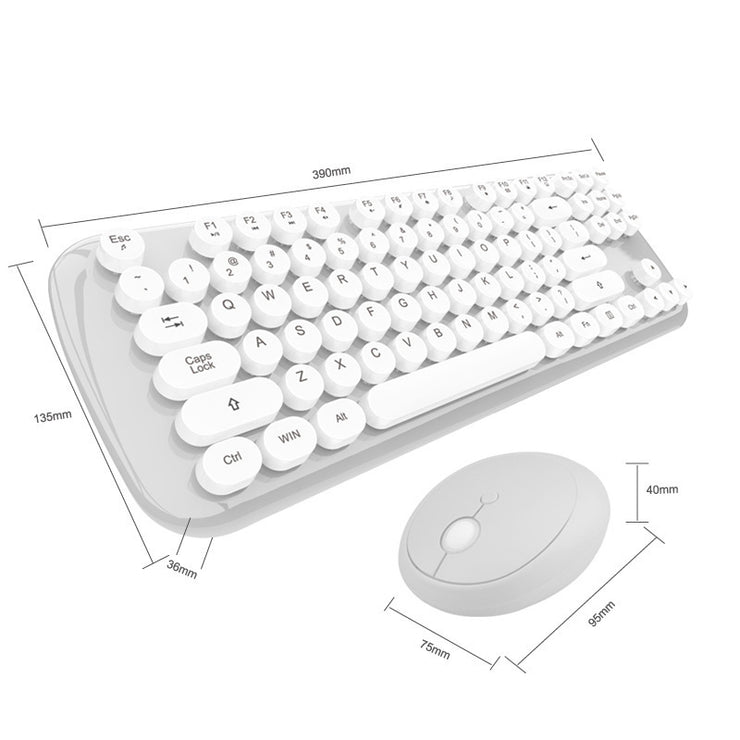 Drahtlose Tastatur und Maus Set Mädchen Farbe Retro