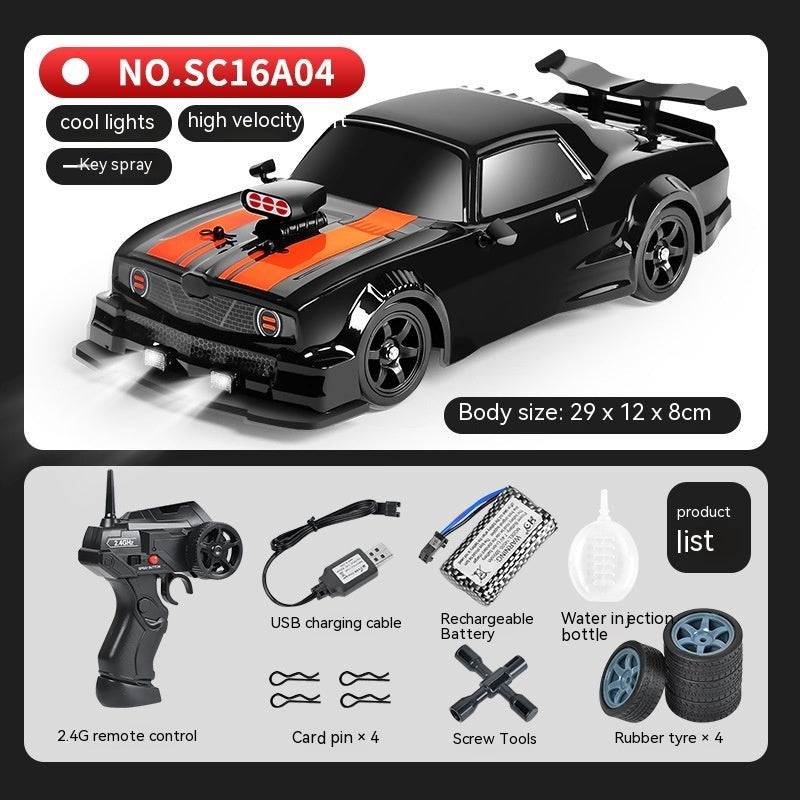 Remote Control Car Four-wheel Drive Drift Racing Car With Light Spray Boy Toy Remote Control Toy Car