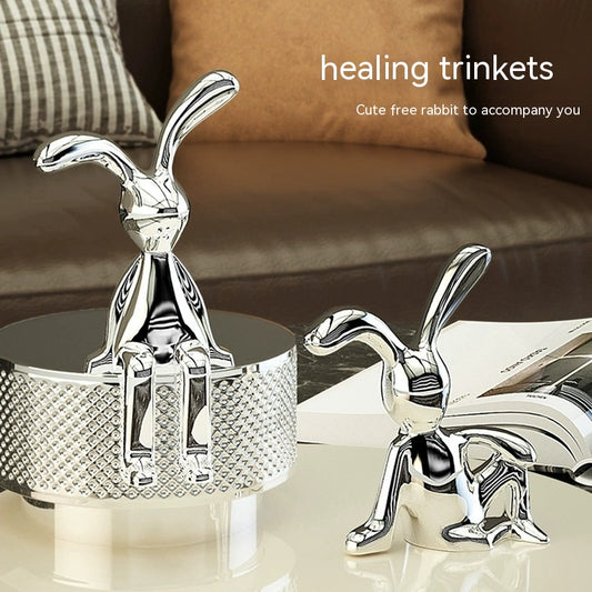 Creative Cartoon Sitting Long Eared Rabbit Ornament