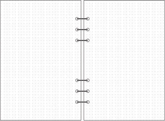 6-loch Notizbuch Lose-Blätter Liniert