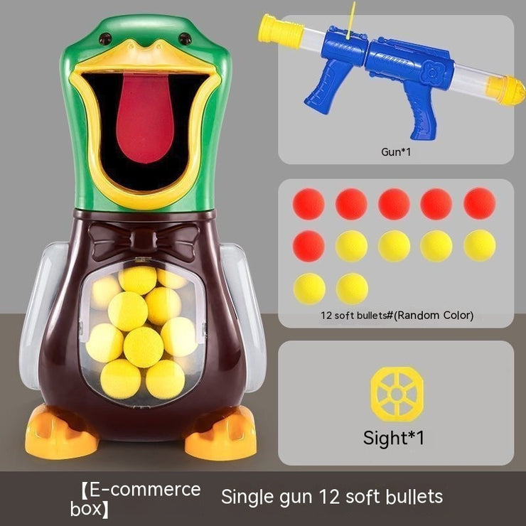 Interessant Weiche Kugel Pistole Punktzahl Ziel Ente Kinder Schießen Spielzeug Shooter Schaum Ball Schlacht Pädagogisches Air Power Popper Weihnachten Geschenk