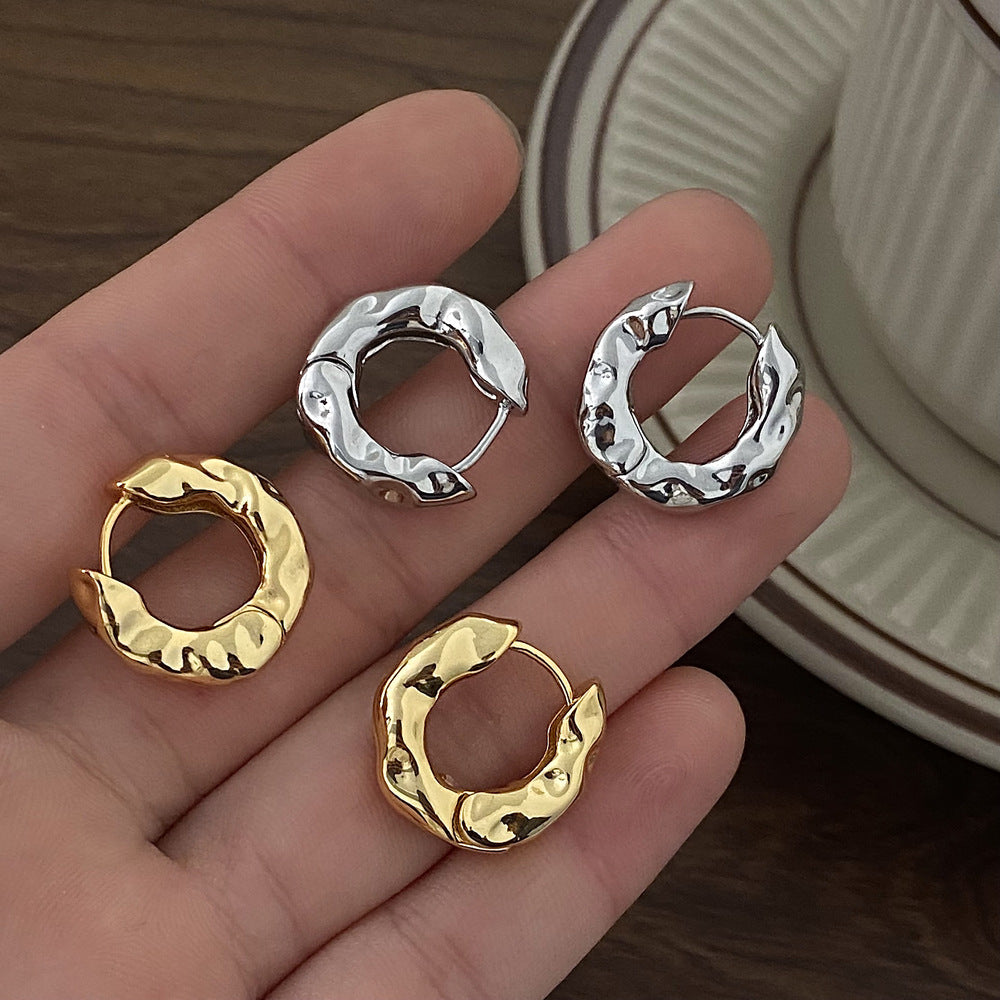 Texture Texture Earring Simple Ins Cold Style High Quality Earrings