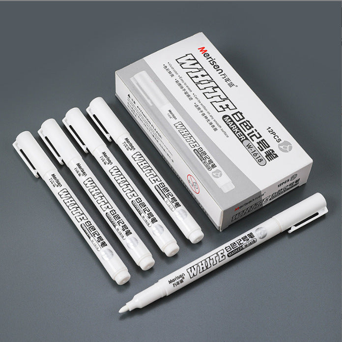 Super White Dazzling Fine Head Quick-drying Waterproof Painting Pen