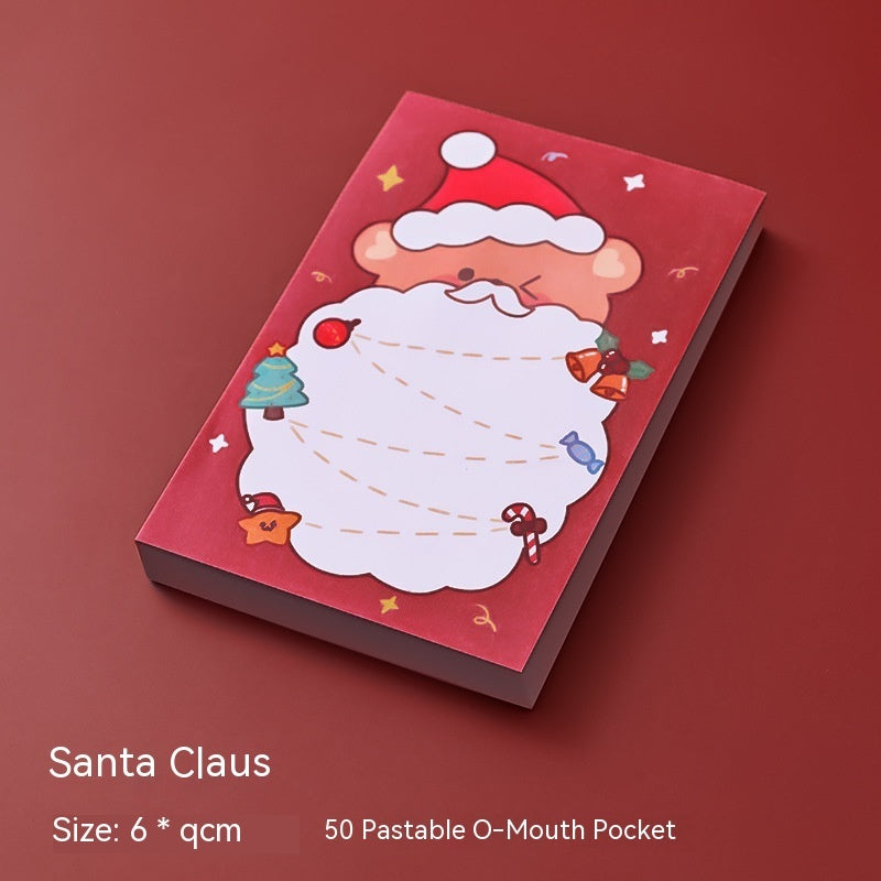 Cartoon Christmas Sticky Notes Student Stationery