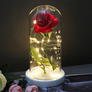 Lampe mit Glasschirm „Rosé“