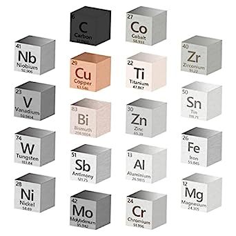 Metallelement-Würfel, Sammlung periodisches System der Elemente