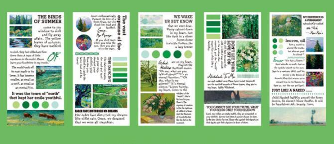 English Basic And Paper Sticker Book Series Of Famous Landscape Paintings