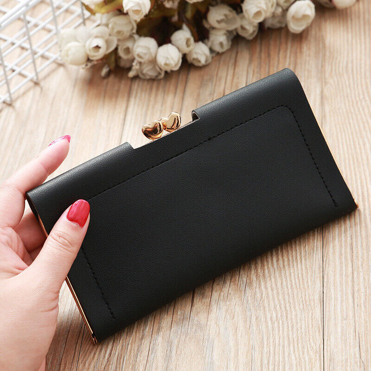 Damen Leder Geldbörse Lange Geldbörse Telefon Kartenhalter Fall Clutch Große Kapazität UK