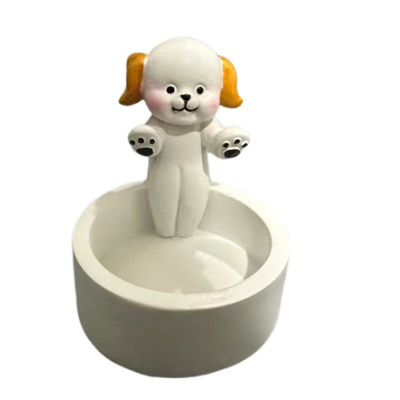 Cartoon Kitten Candle Holder Warming Its Paws Cute Scented Light Holder Cute Grilled Cat Rabbit Dog Aromatherapy Candle Holder