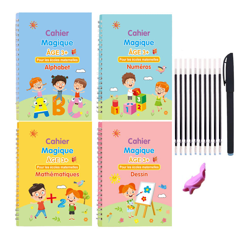 Children English French German Painting Magic English Training Book