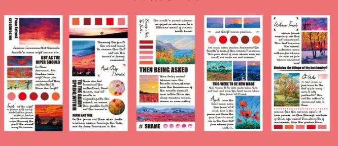 English Basic And Paper Sticker Book Series Of Famous Landscape Paintings