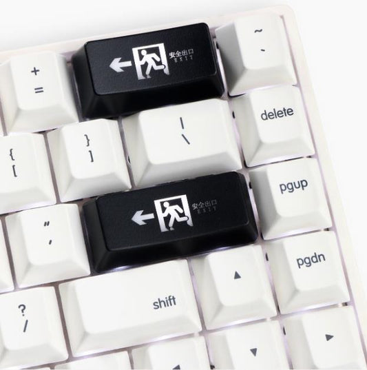 Safety Evacuation Exit Backspace Key Personalized Transparent Cap