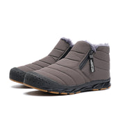 Kurze Winterstiefel „Snow“ aus Leder und Fell mit integriertem Fell