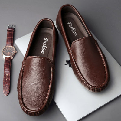 Slip-On-Loafer aus Leder im britischen Stil