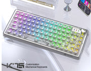 Attack Shark K75RGB Kabellose mechanische Bluetooth-Tastatur mit transparenter Dichtung und Hot-Plug-Funktion